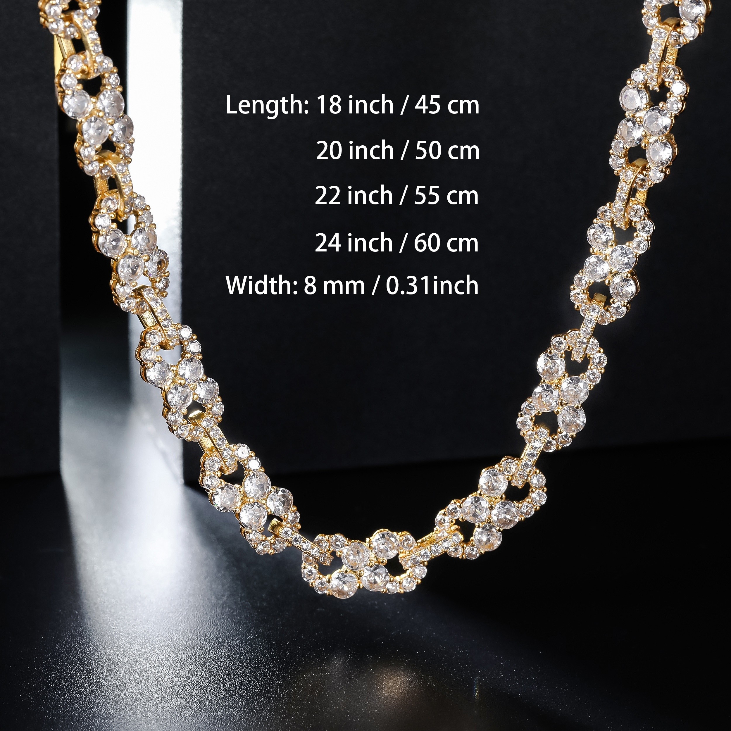 ICED CHICS Infinity 8 Shape Hip Hop Rapper Necklace