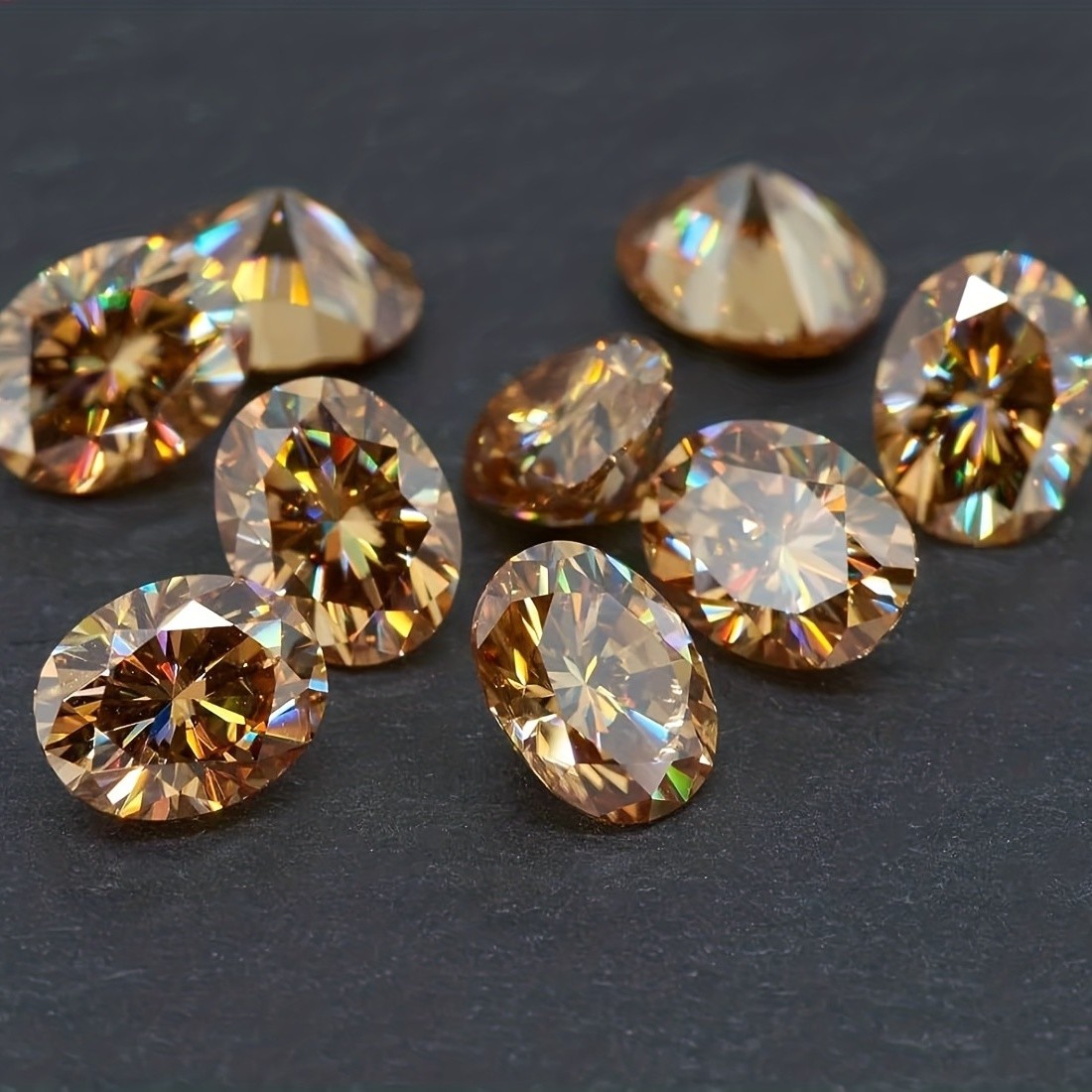 Spark Grow 1pc 1/2 Carat Champagne Oval Cut Loose Stone