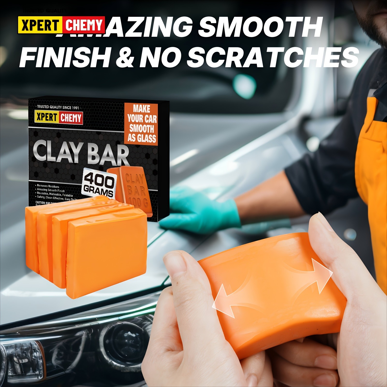 XPERTCHEMY 4x100g Car Clay Bars