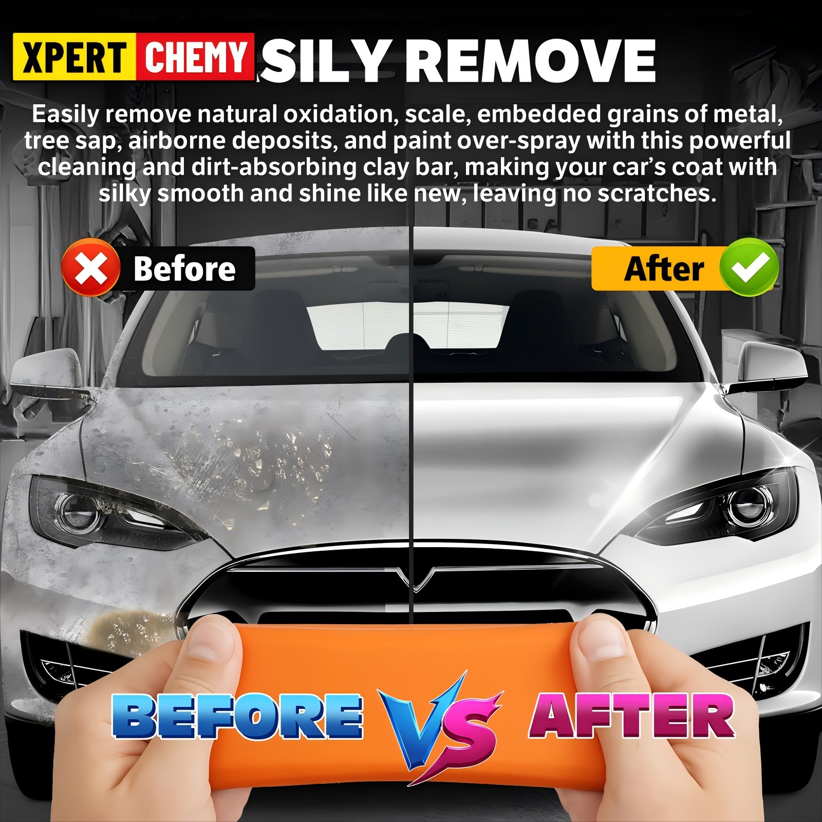 XPERTCHEMY 4x100g Car Clay Bars