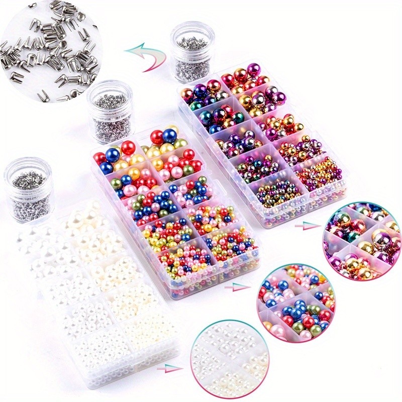 WORTHOFIRST White ABS & Bead DIY Craft Kit