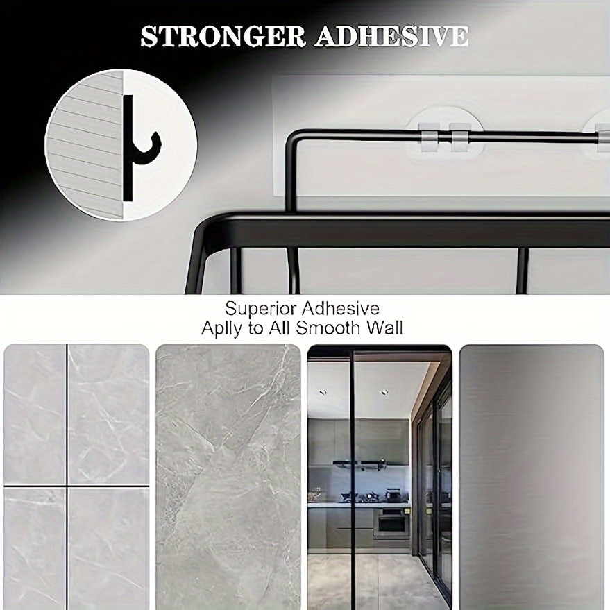 JABUKOSU 5pcs Stainless Steel Shower Caddy with Wall