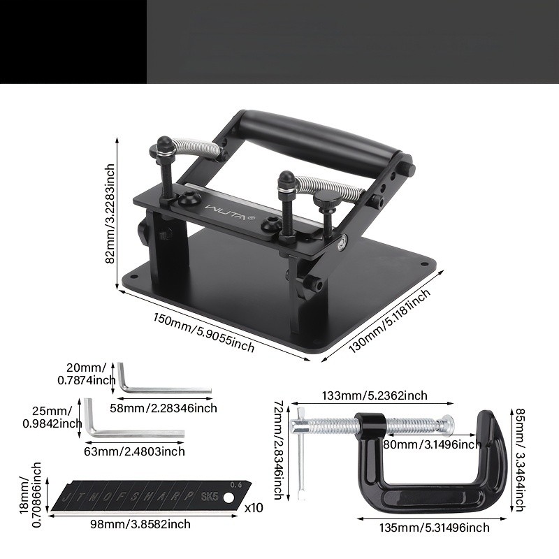 WUTA Stainless Steel Manual Faux Leather Skiving Machine