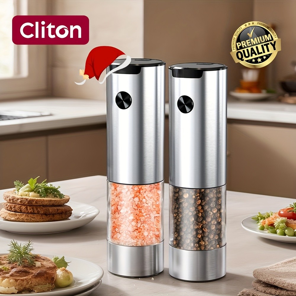 CLITON Electric Salt and Pepper Grinder Set