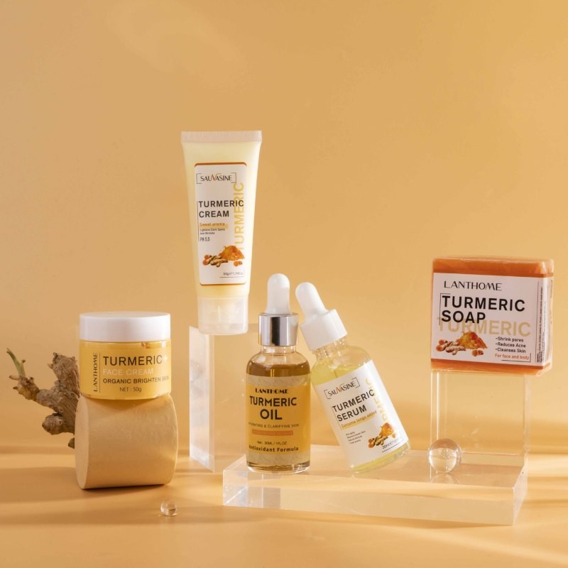 Lanthome Lotus Spring Turmeric Series 5-piece Moisturizing Care Set
