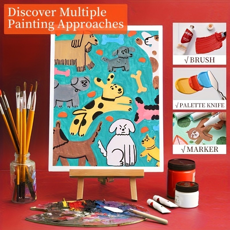 Marie's 24 Packs White Stretched Canvas Panels