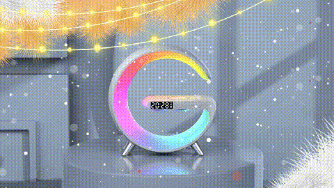 G Light Alarm Clock Mood Light Speaker Wireless Charger