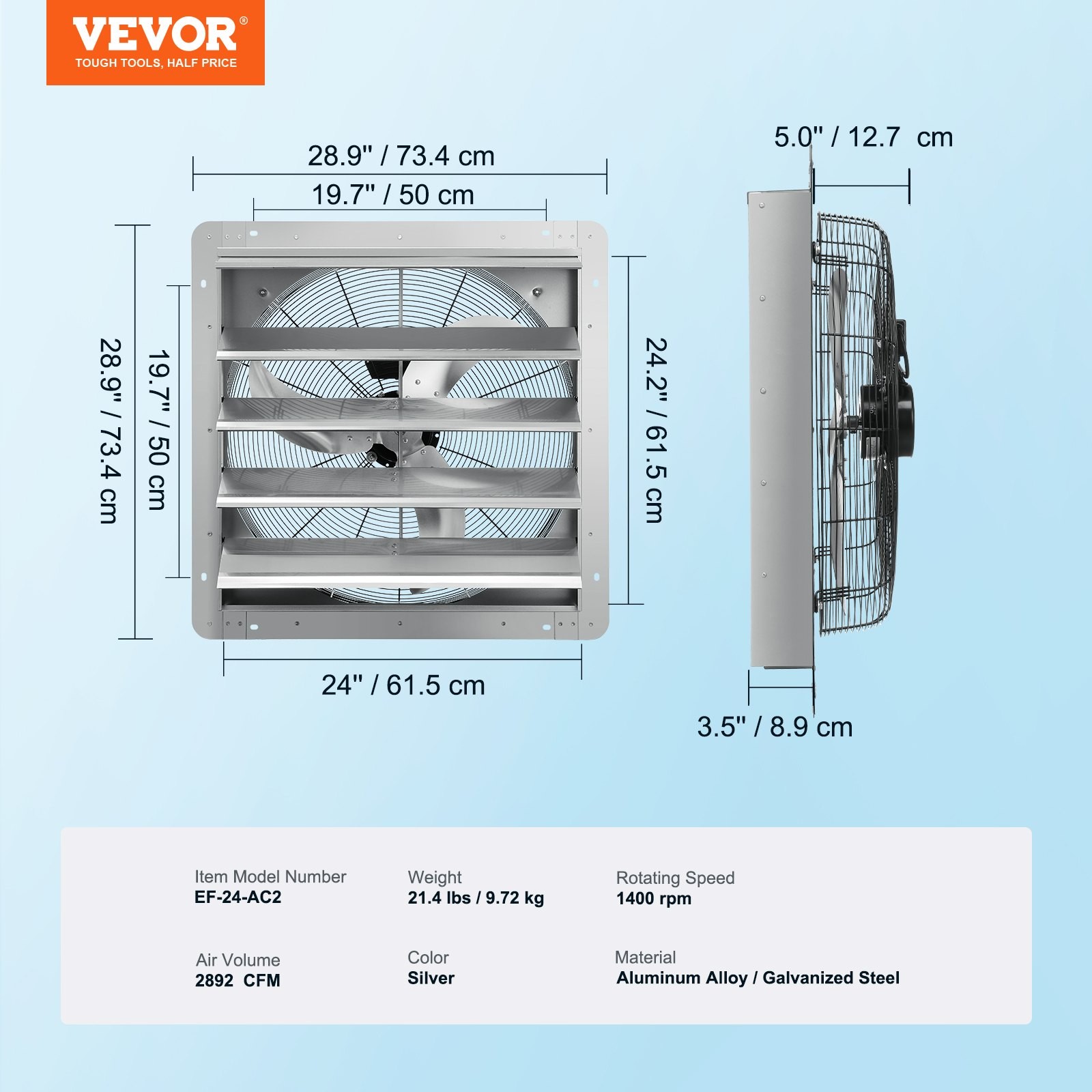 Shutter Exhaust Fan