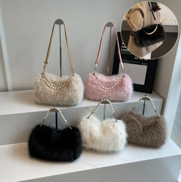 Autumn And Winter Fashion Shoulder Bags Pearl Chain Crossbody Bag