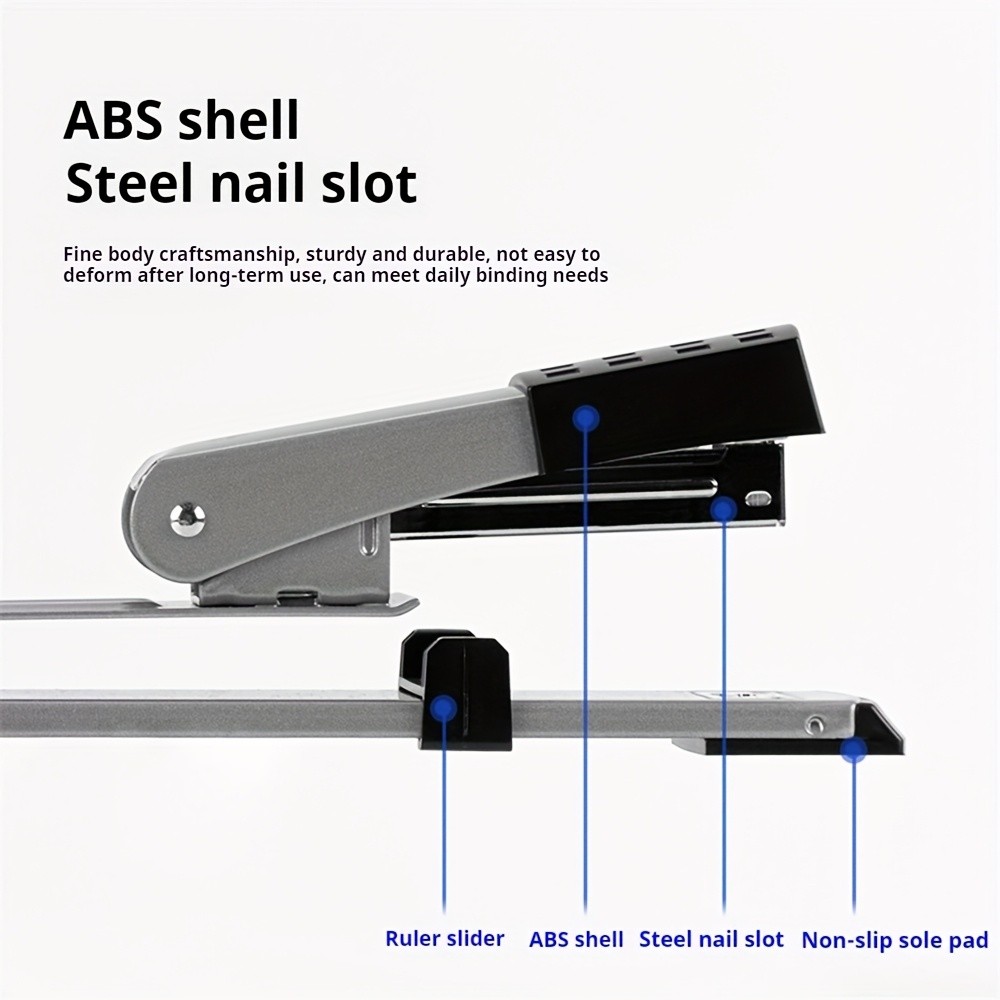 Heavy-Duty Metal Book Stapler with Long Arms