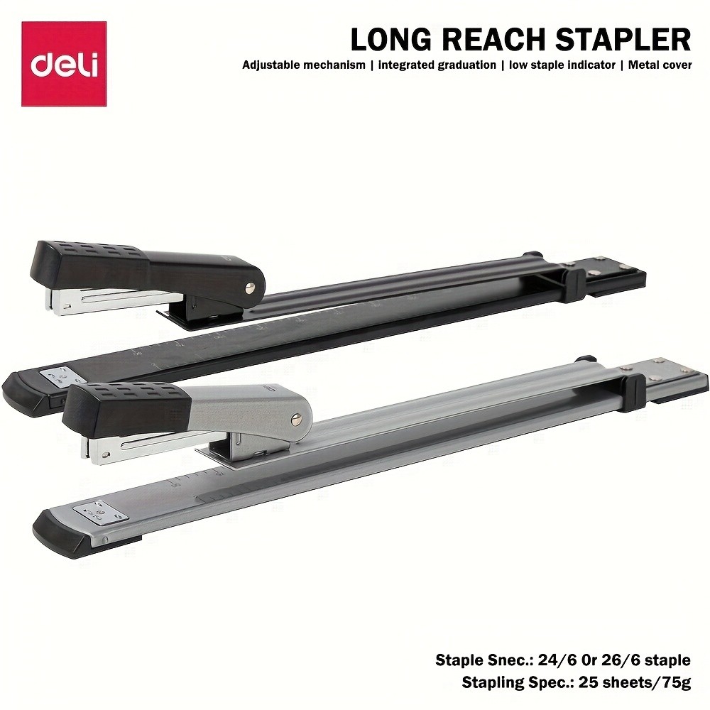 Heavy-Duty Metal Book Stapler with Long Arms