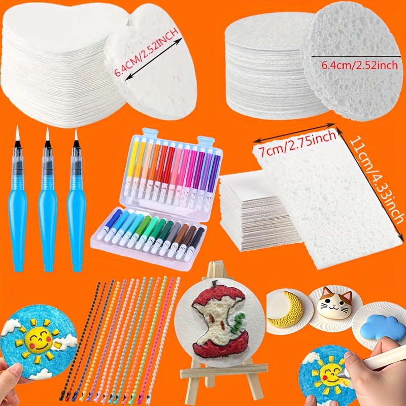 76pcs Foam Texture Painting Set