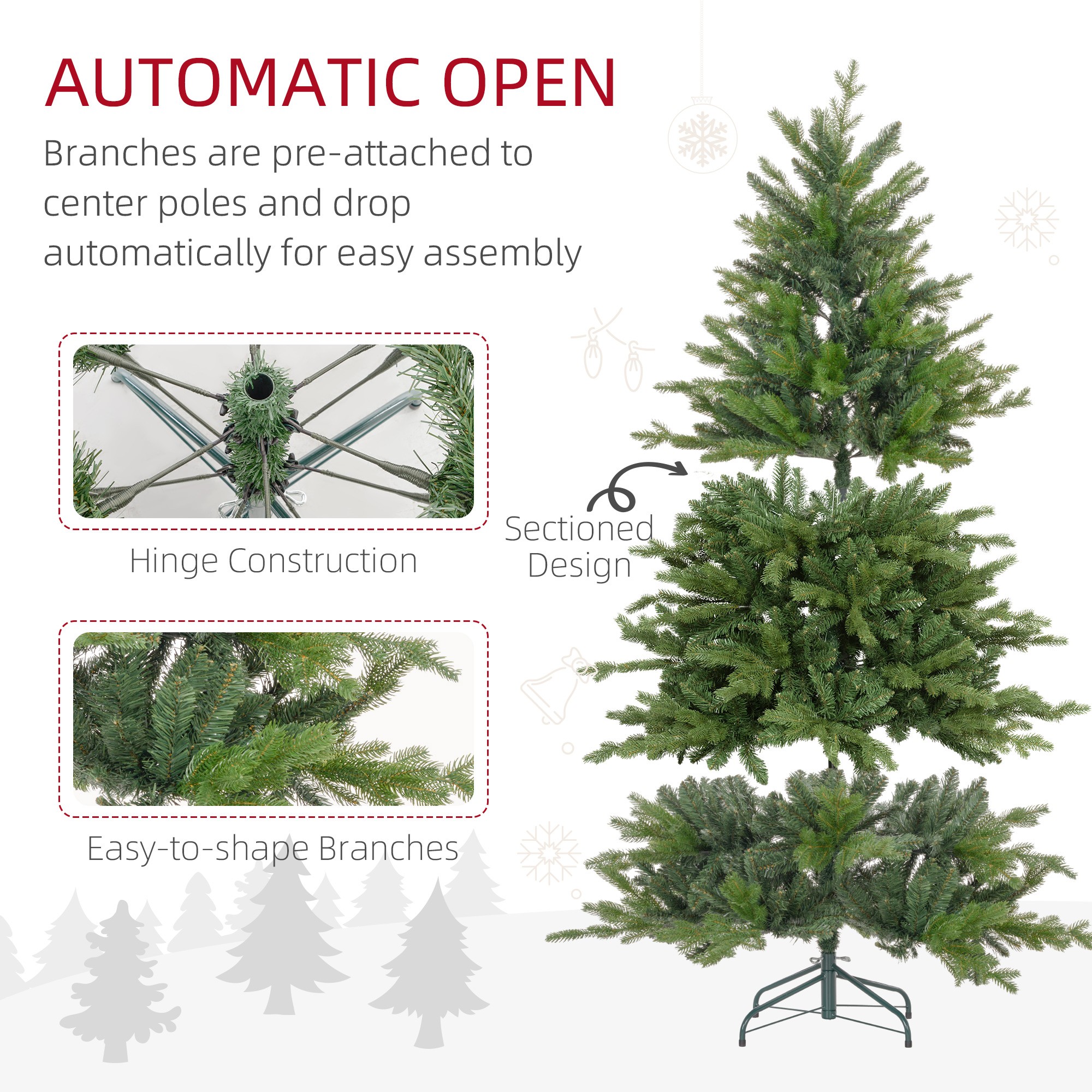 Christmas Tree With Foldable Stand