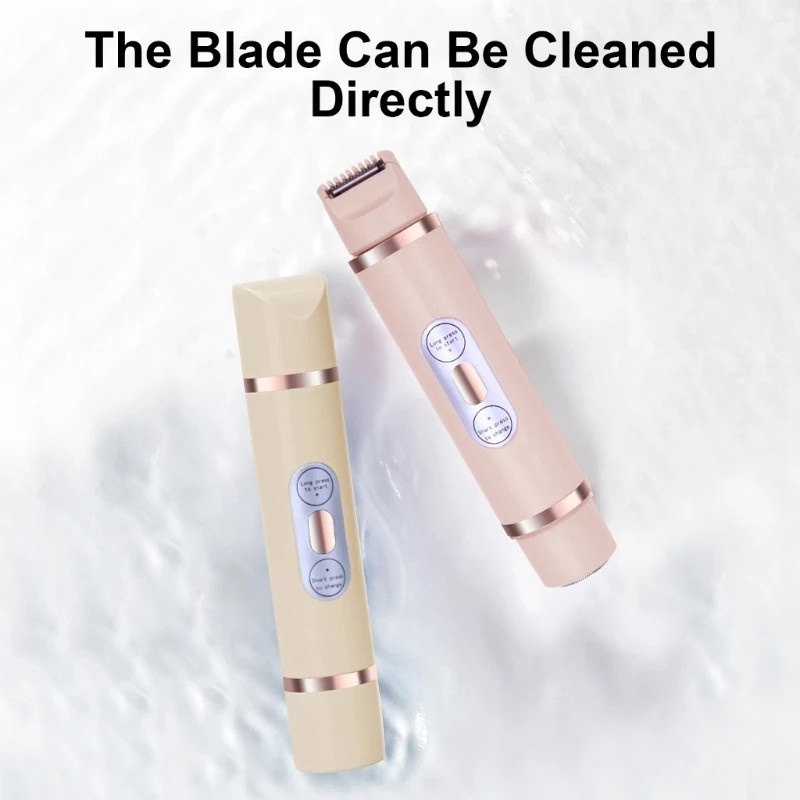 Dual-Head Electric Shaver Painless Women's Epilator for Bikini, Underarm, Facial, Lips, and Leg Hair Removal