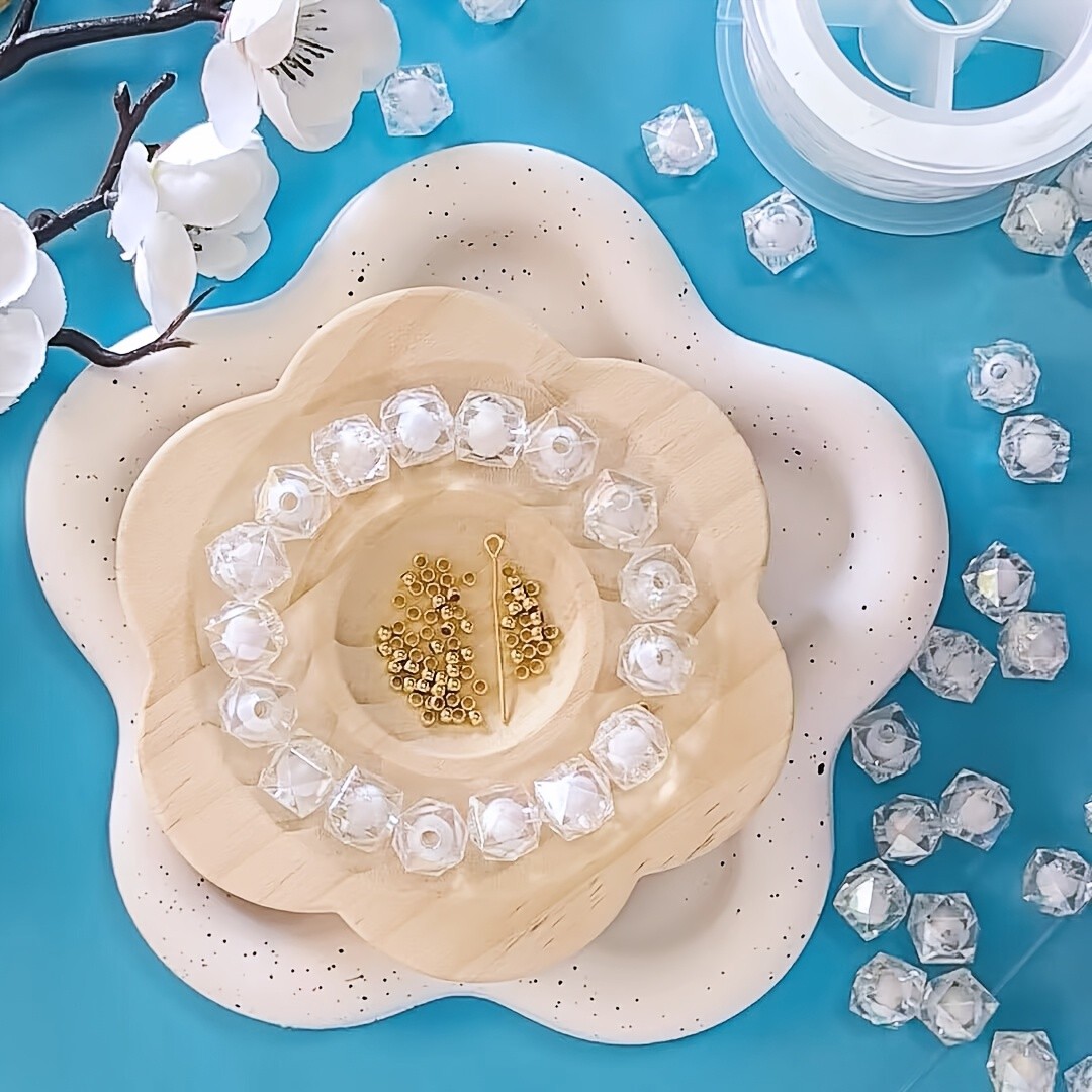 EDIFON 50pcs 12mm Acrylic Diamond Beads