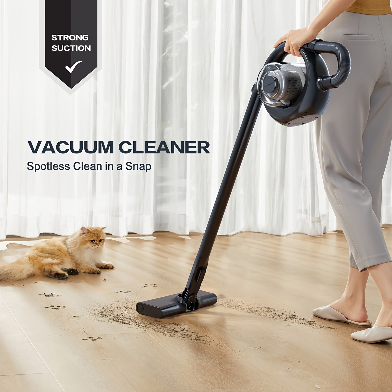 CascadeVac Handheld Vacuum Floor Cleaner