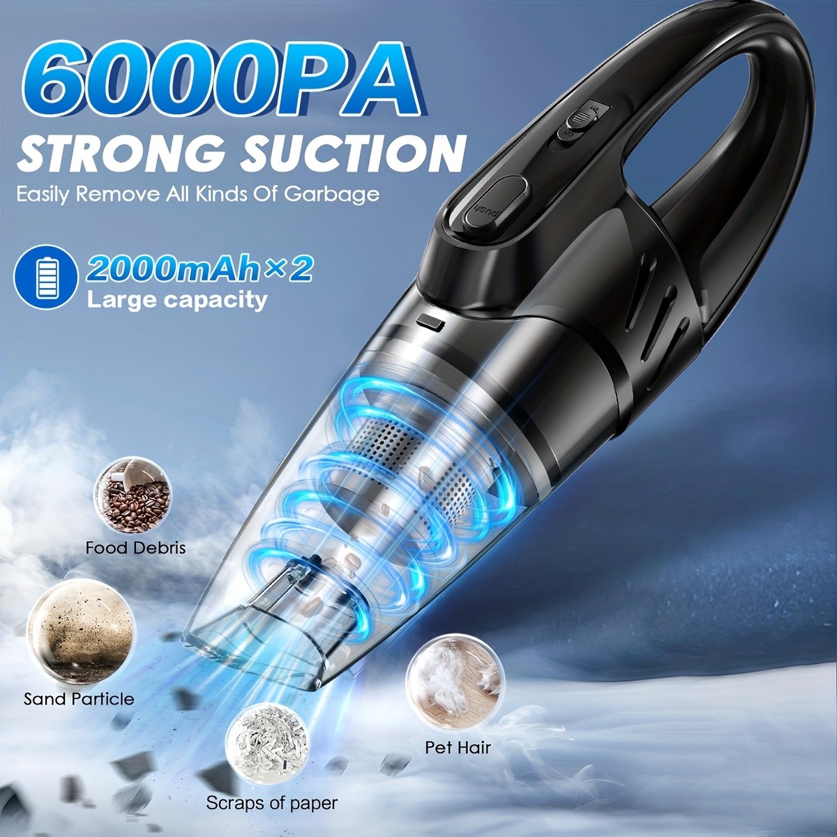 CascadeVac Cordless Handheld Vacuum Cleaner