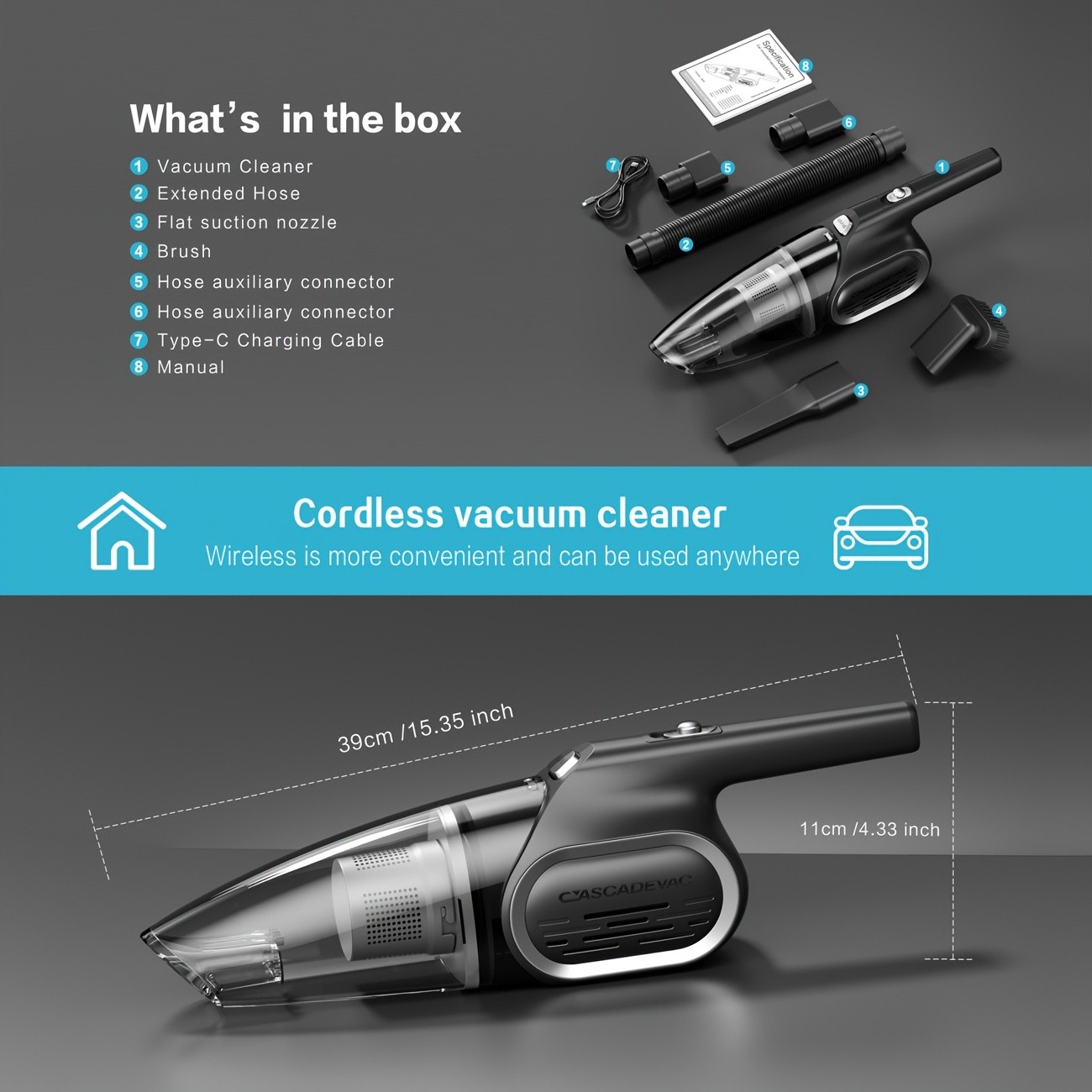 CascadeVac Cordless Vacuum Cleaner