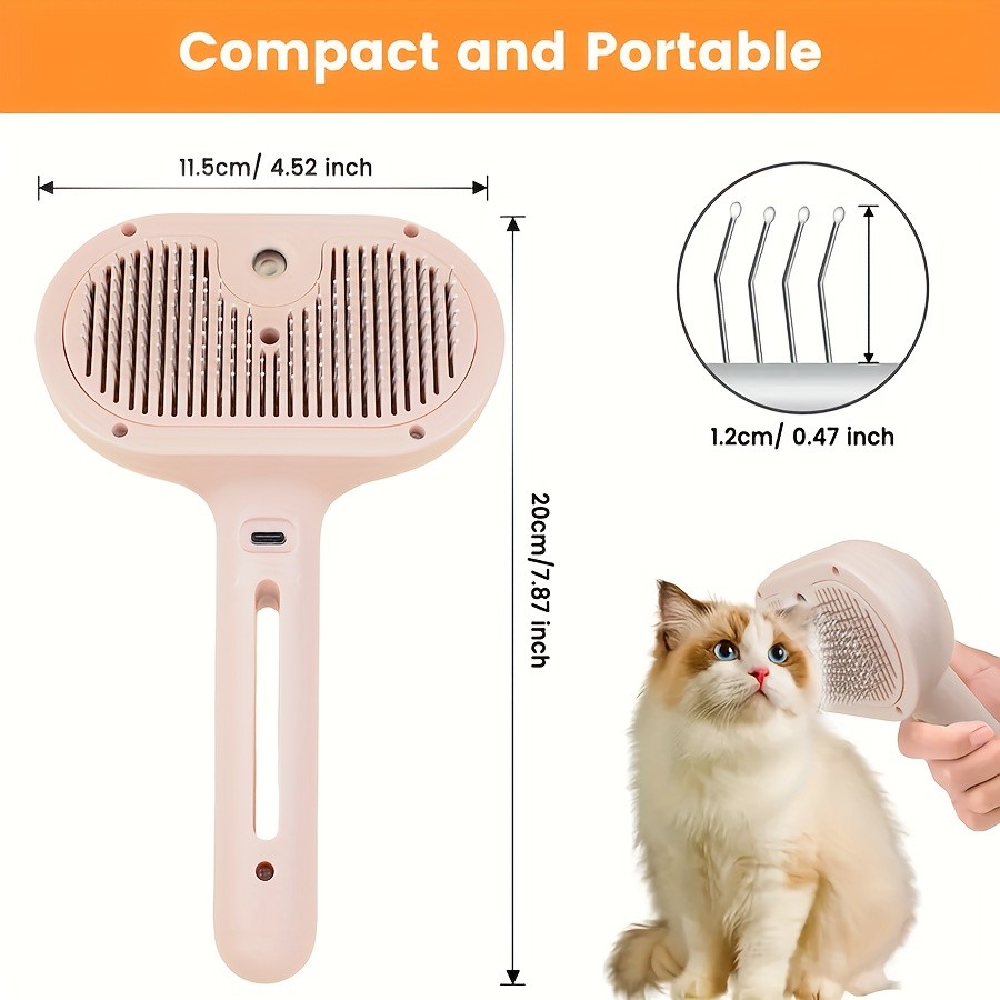 MIAOQUANJI 3-in-1 Automatic Pet Grooming Brush