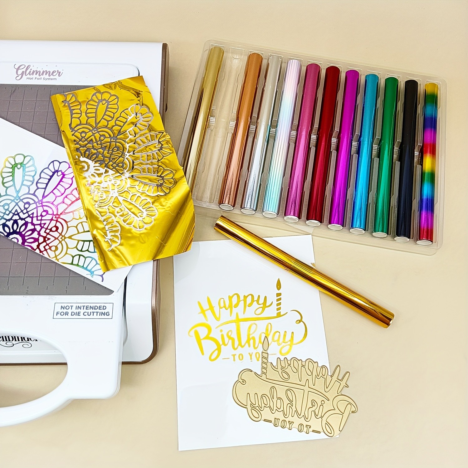 12pcs Hot Foil Roll Kit