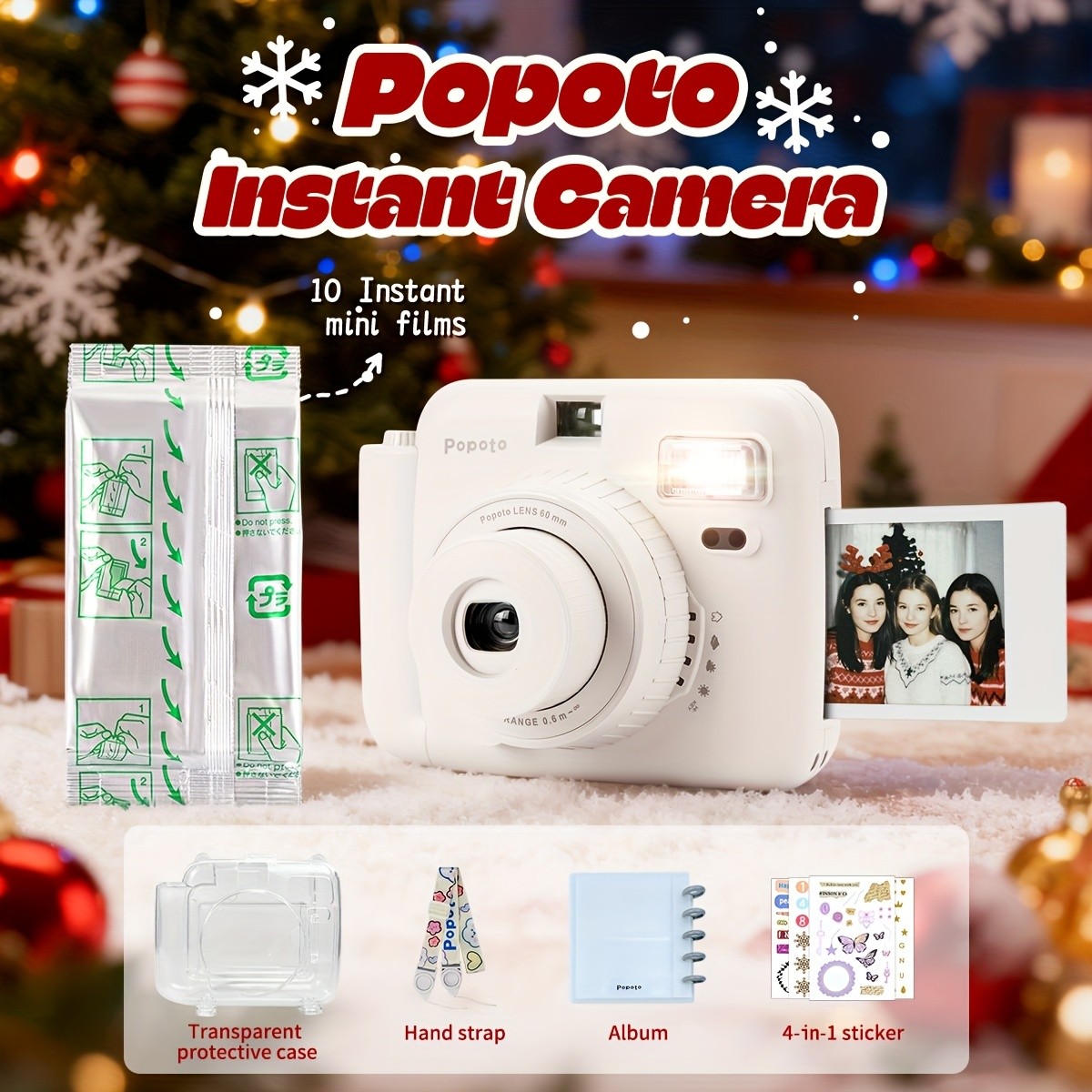 Popoto Instant Camera for Mini 11/12 Films