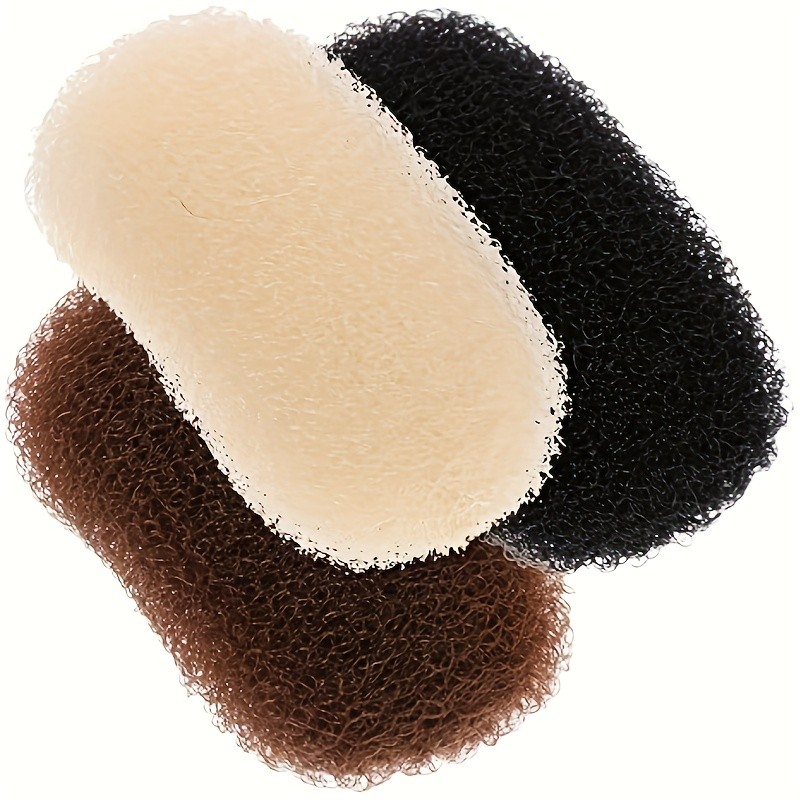3pcs Volume Bump Up Hair Sponge Inserts and Puff Cushion Clips