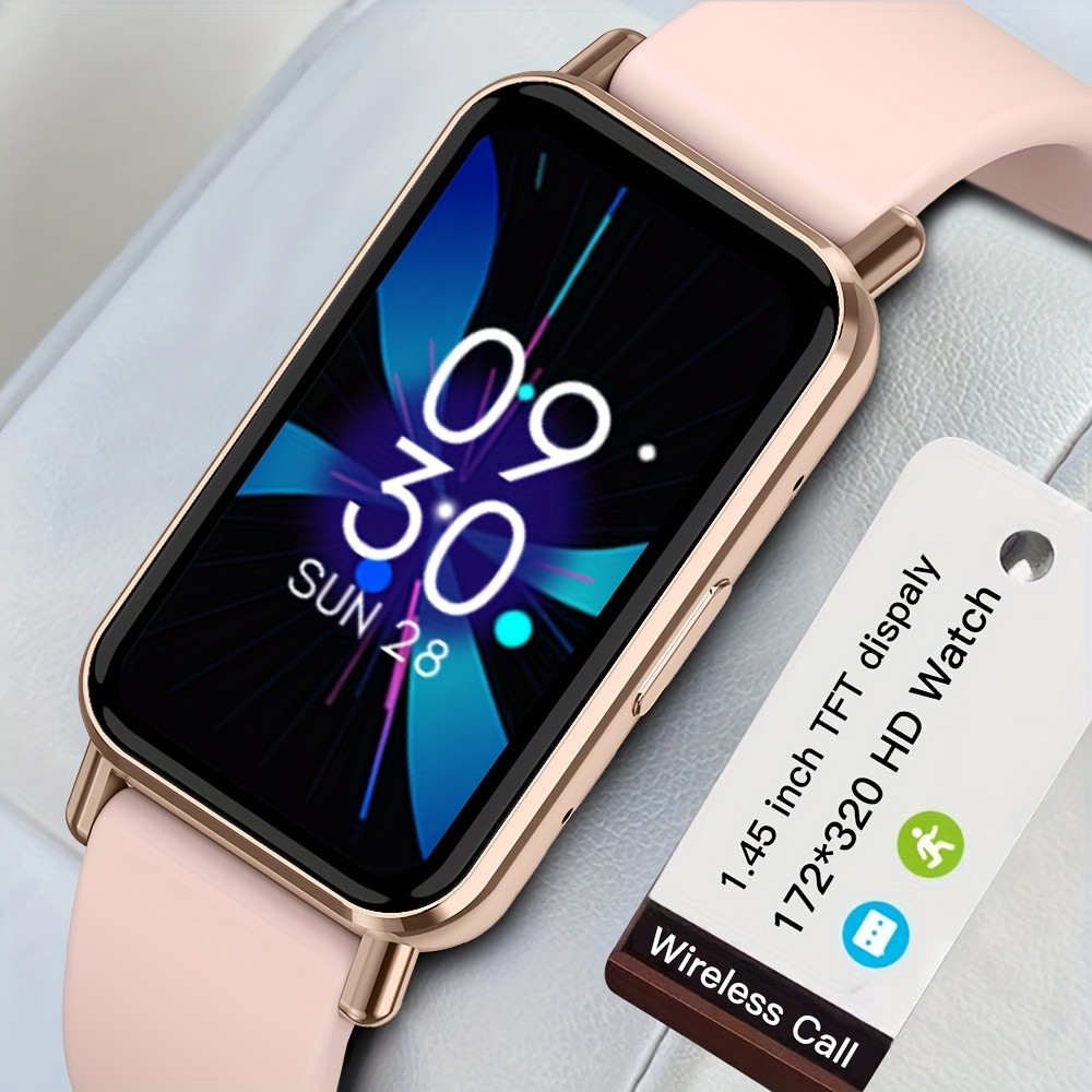 PEJE Mini Smartwatch with 1.45 HD Display 123 Sports Modes, Camera Control, Music Player, and Fitness Tracker