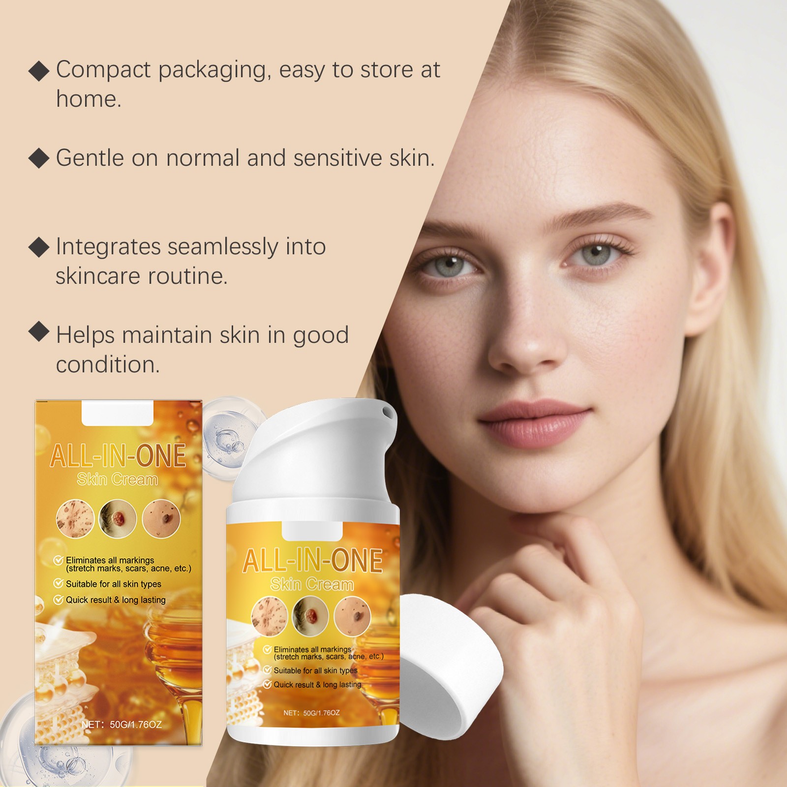 All-In-One Skin Cream  Eliminate Scars, Stretch Marks, and Acne