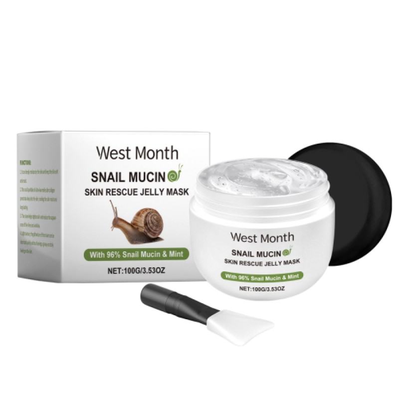 West Month Snail Jelly Mask, Wet Mask Repair Facial Skin Blemishes Moisturizing And Cleaning