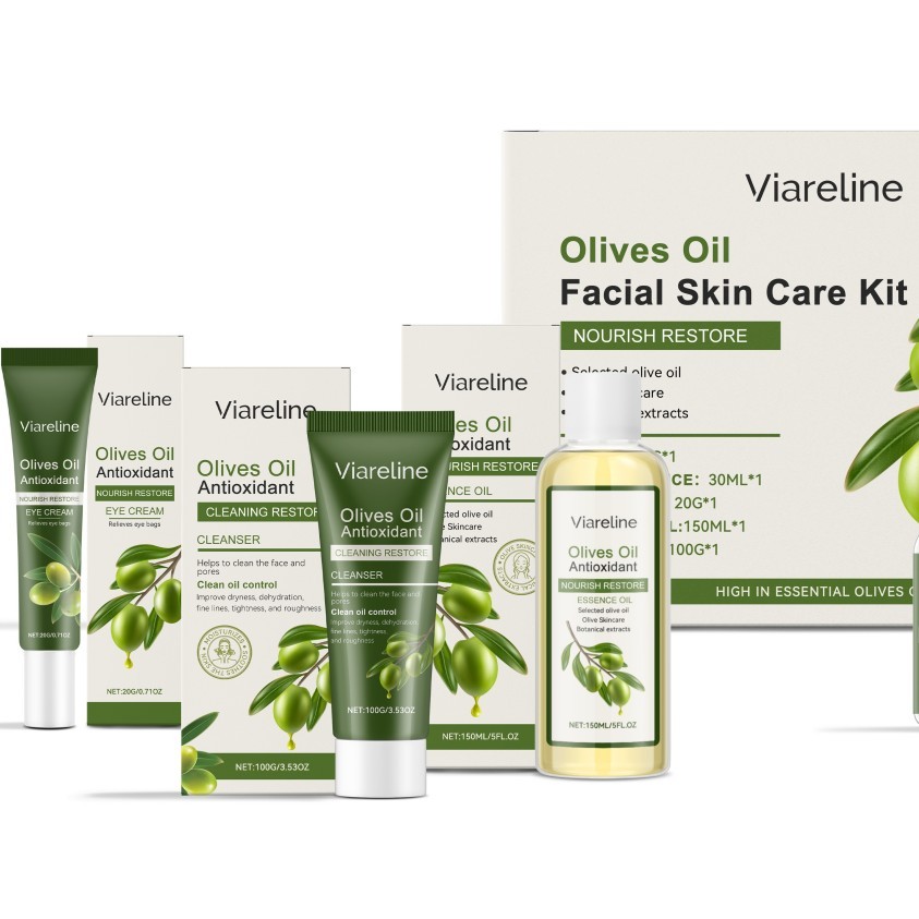 Viarelne Olives Oil Antioxidant Facial Skin Care Kit