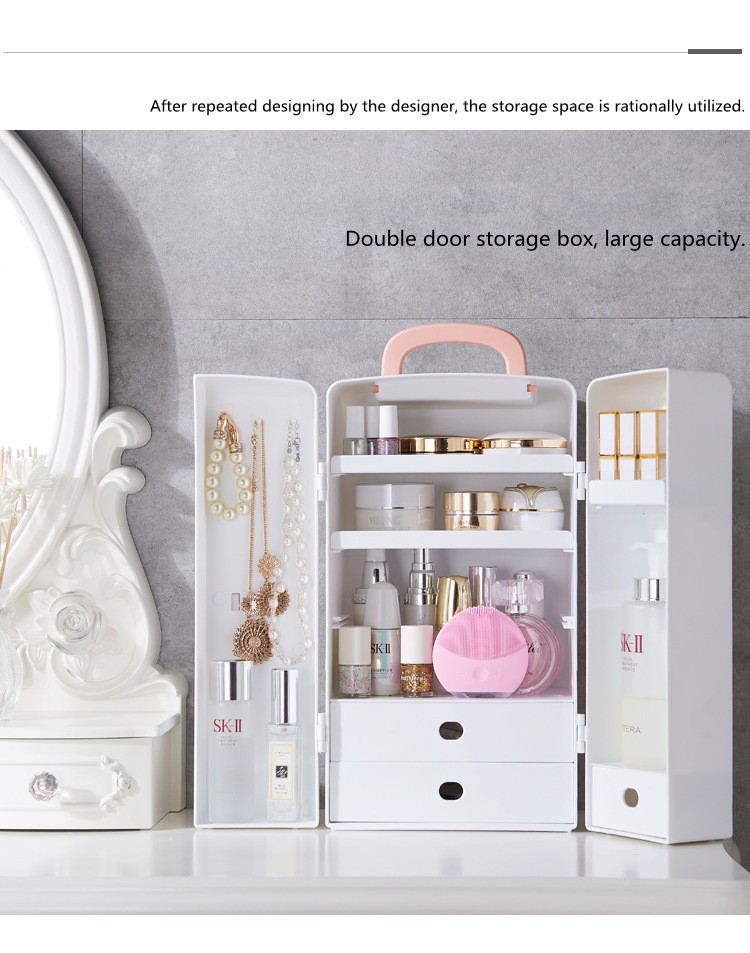Skincare Finishing Box  Double Door Storage Organizer