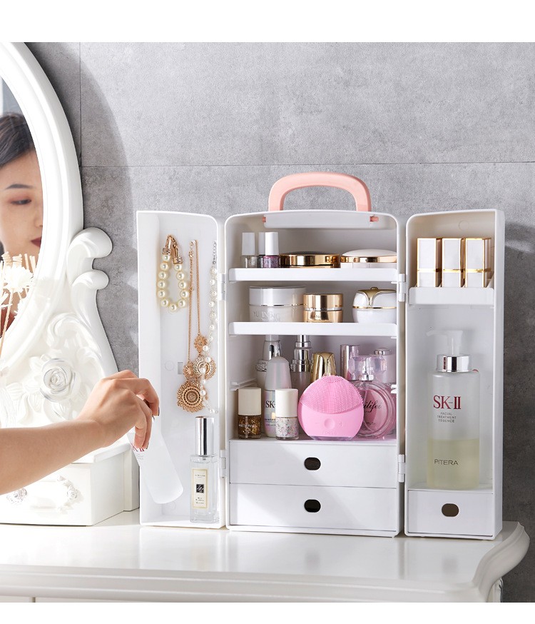 Skincare Finishing Box  Double Door Storage Organizer