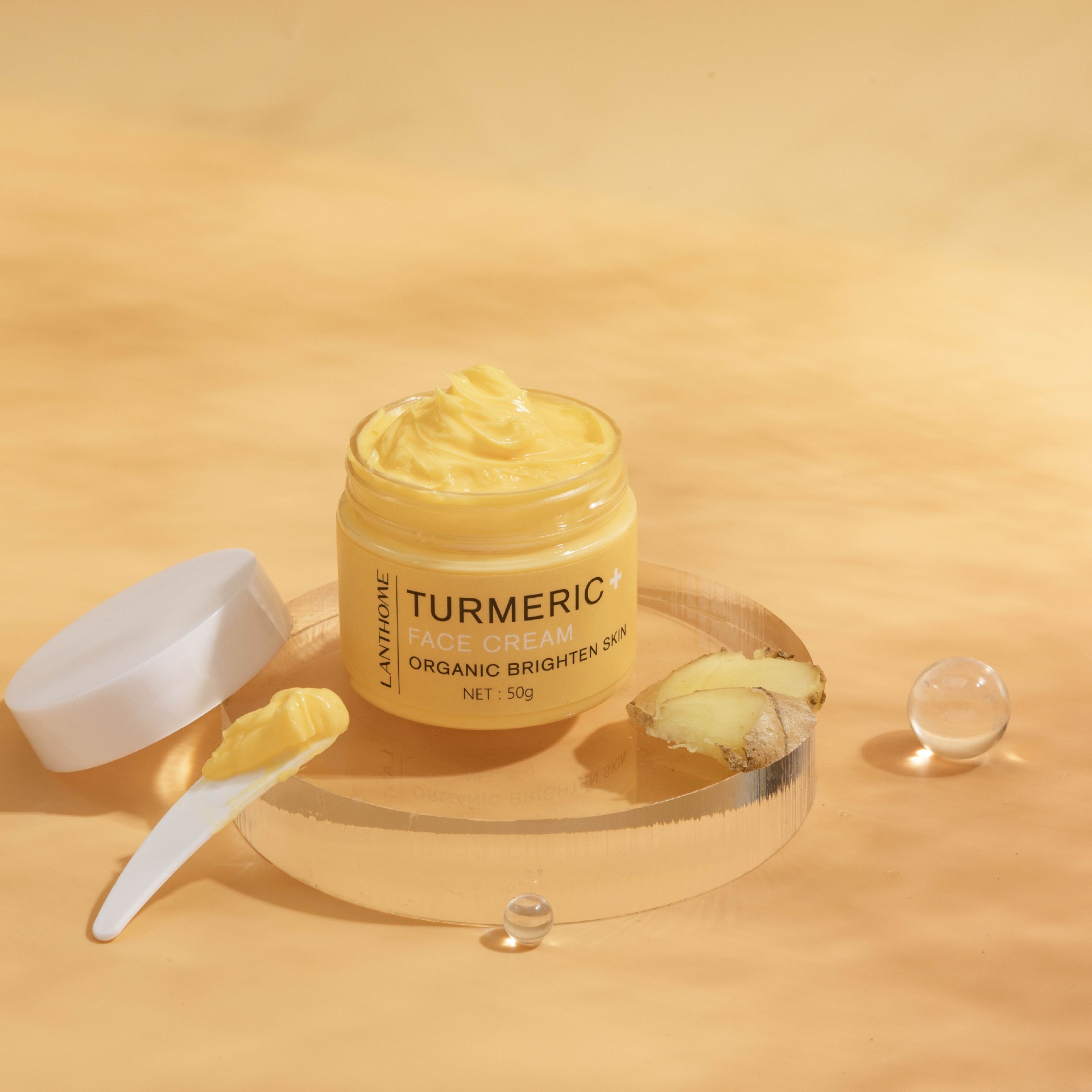 Lanthome Turmeric+ Face Cream  Organic Brightening and Daily Skin Nourishment