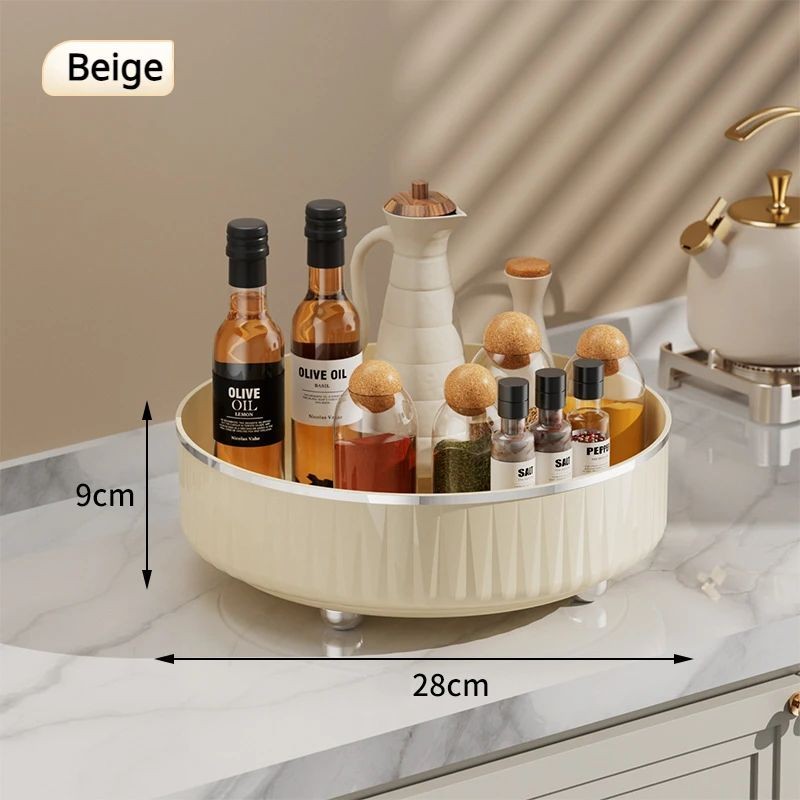 Rotating Cosmetic Organizer  Light Luxury Transparent Makeup & Perfume Storage Tray