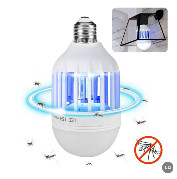 Bug Zapper Light Bulb Mosquito Lamp Fly Trap Killer Indoor Outdoor Insect E26 E27