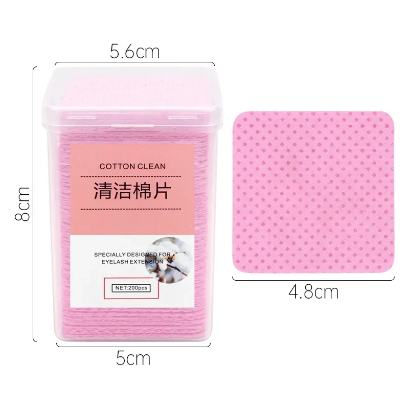 Cotton Clean Lint-Free Pads for Eyelash Extensions (200pcs)