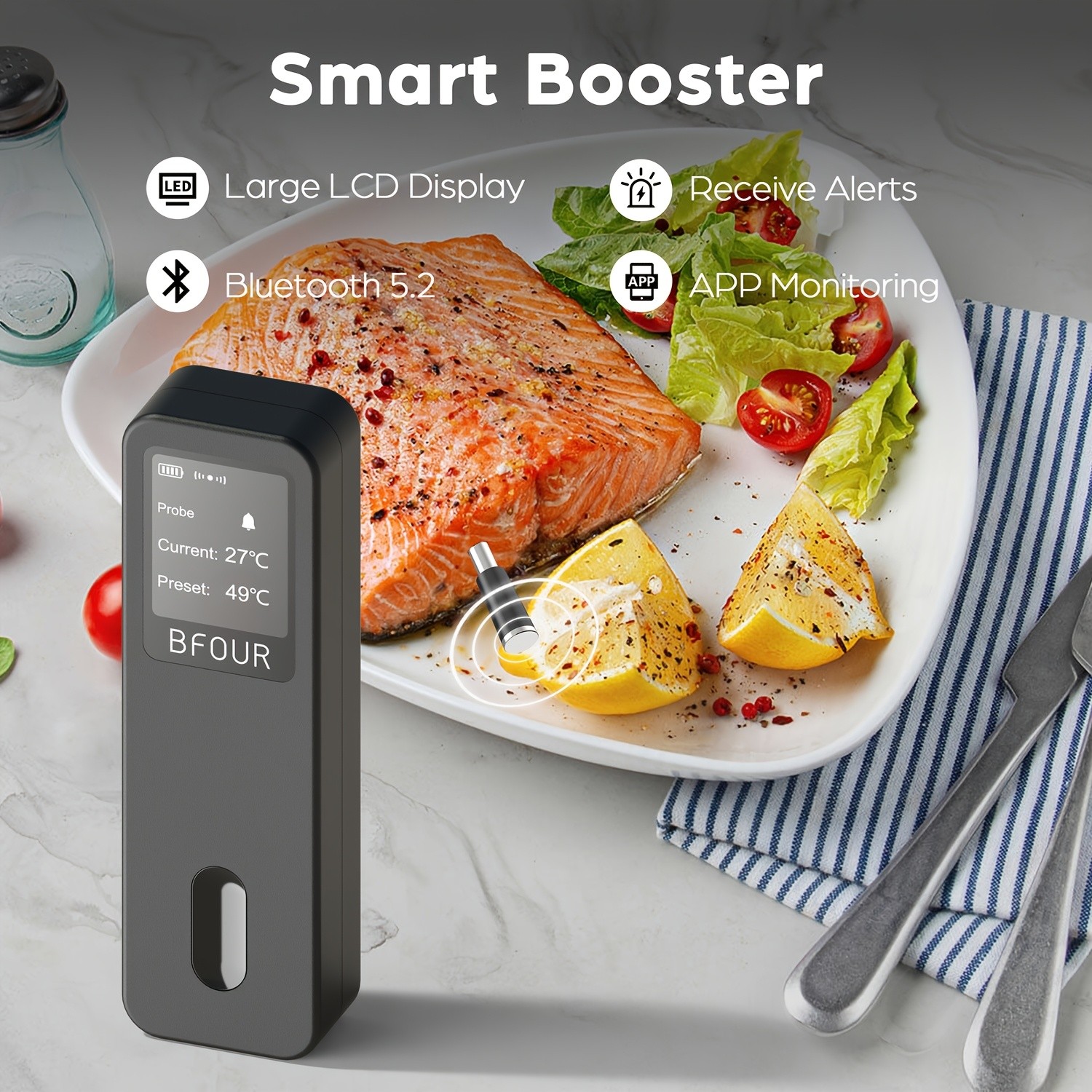BFOUR Wireless Meat Thermometer
