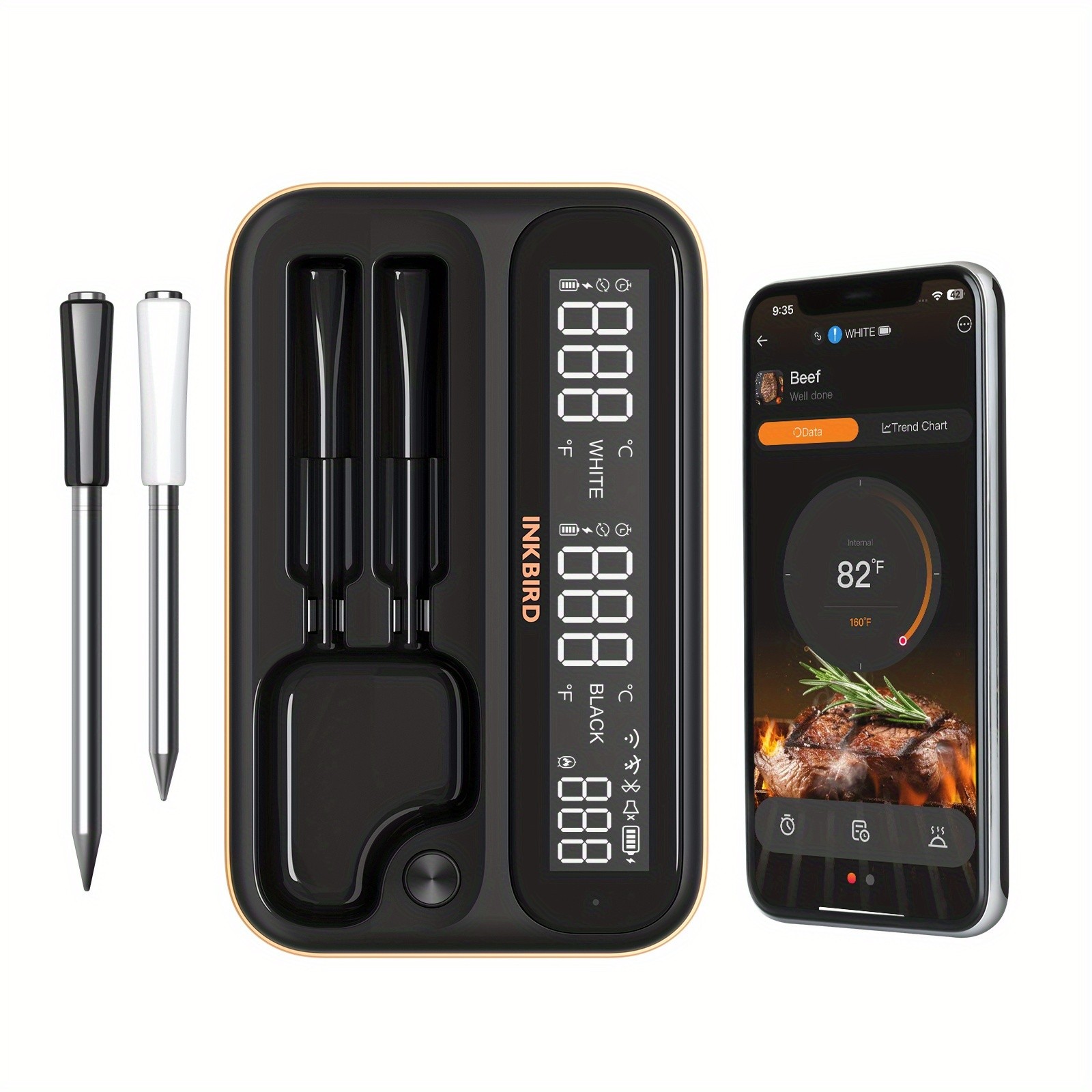 INKBIRD Wireless Cooking Meat Thermometer INT-12-BW
