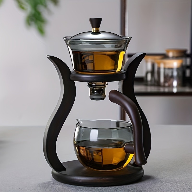 KITEOAGE Lazy Kung Fu Glass Tea Set