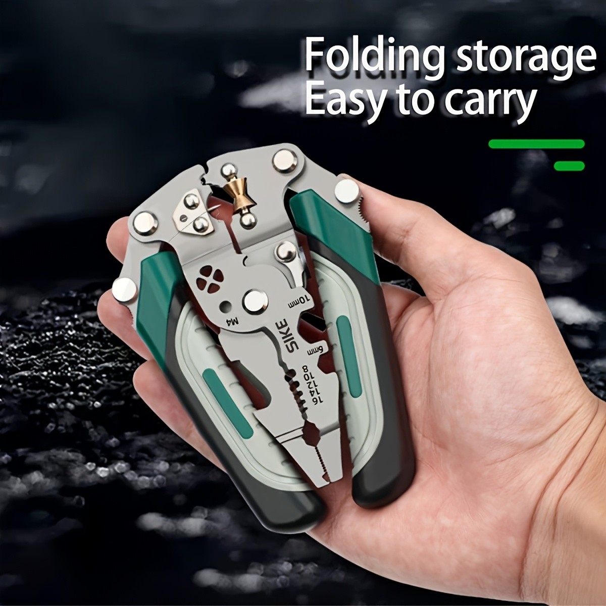 SIKE Collapsible Multi-Function Electrician's Industrial Grade Wire Stripper