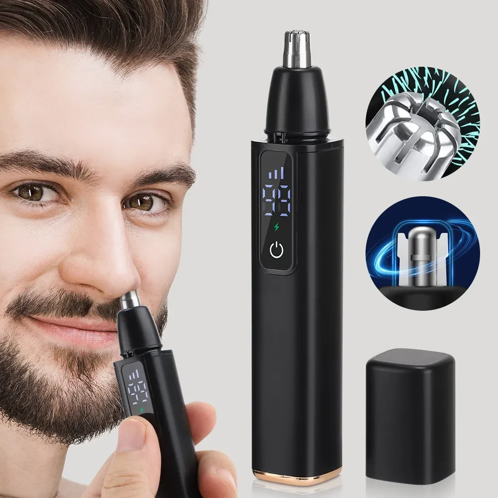Nose Hair Trimmer with LED Display