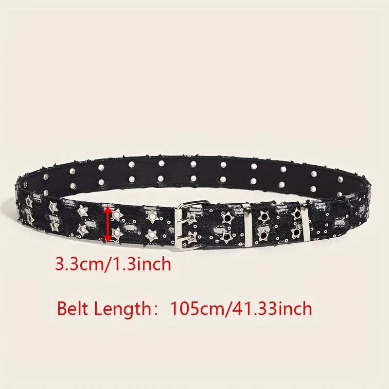 LJSQ Punk-Style Star Double-Breasted Belt