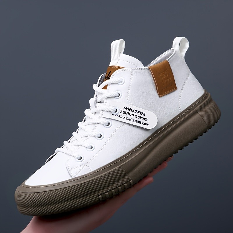 BUBUK Men's Winter Mid-Calf Boots with Thick Rubber Sole