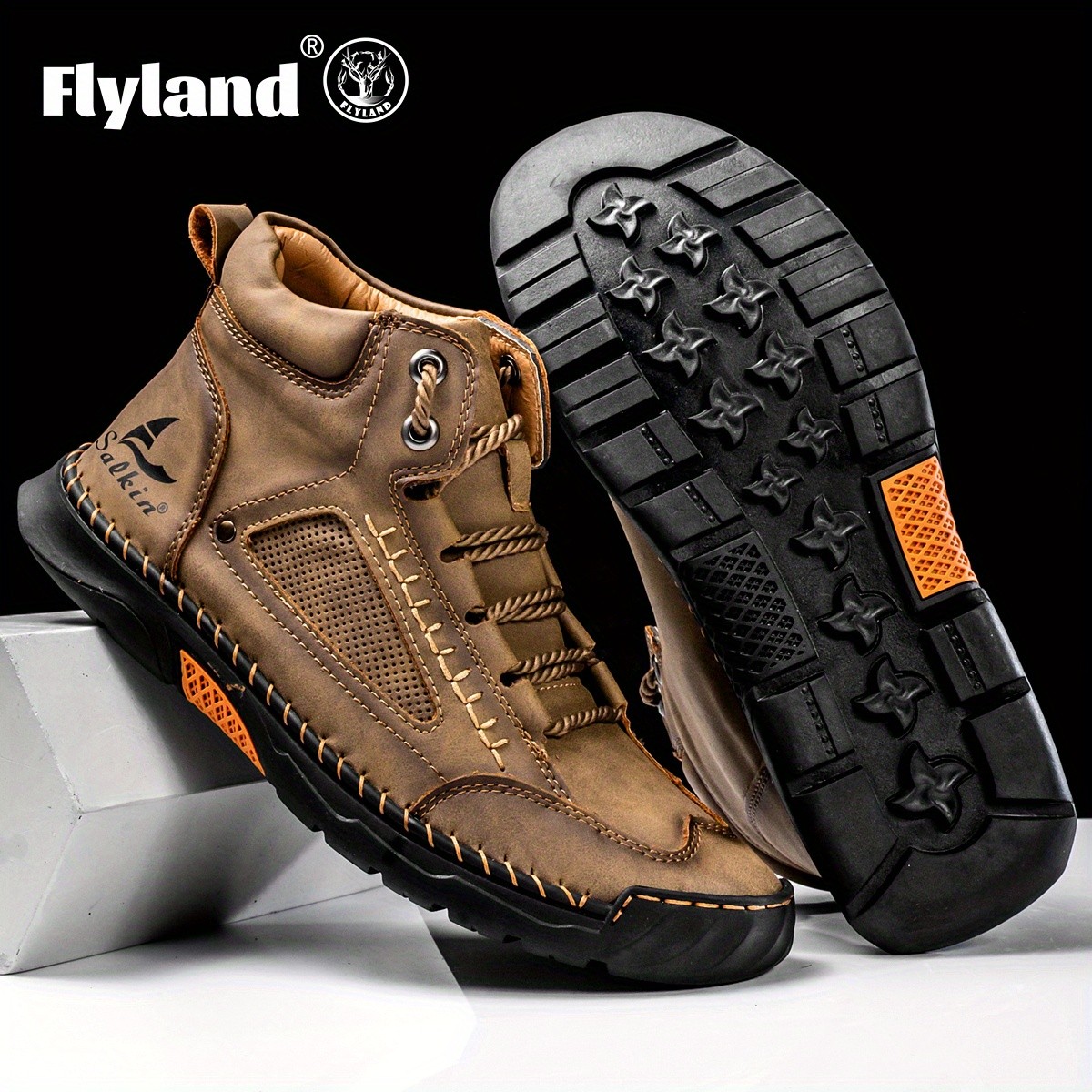 FLYLAND Premium Men's Fashion Vintage Classical Ankle Boots