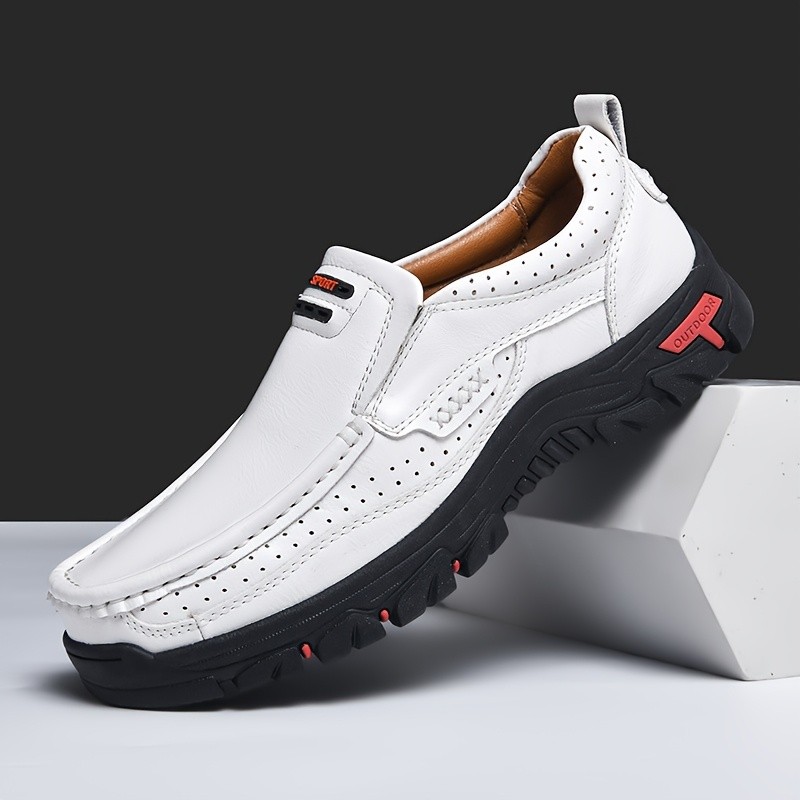 SALKIN Plus Size Men's Solid Color Slip-On Loafer Shoes