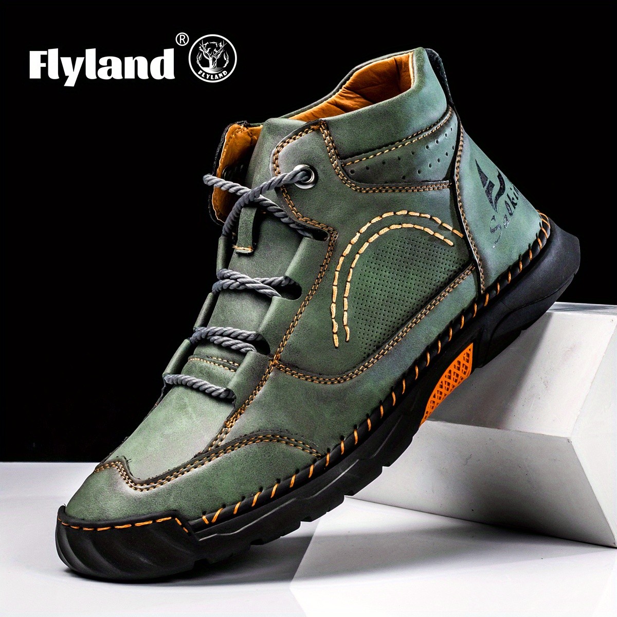 SALKIN Men's Handmade British Retro Ankle Boots