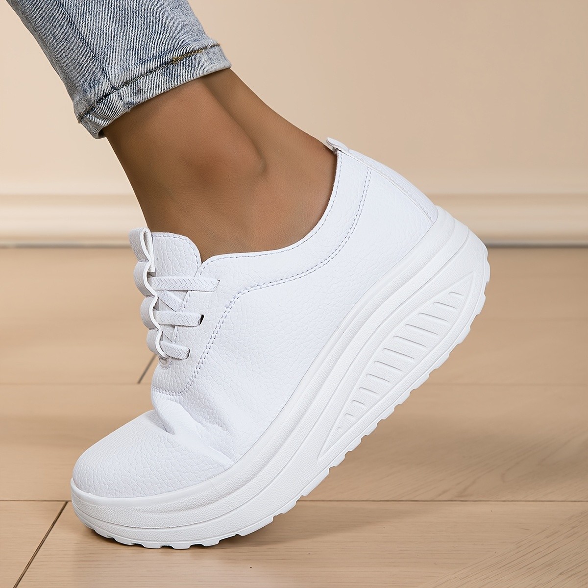 LEIJOP Women's Thick-Soled Casual Shoes