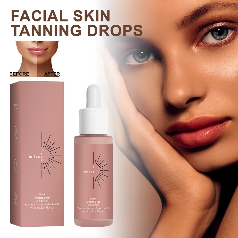 Millano Drop Tanning Face Serum Face Body Tanning Bed Outdoor Fine Line Repair Skin Serum Dark Bronzer Self Tanning Serum Drops