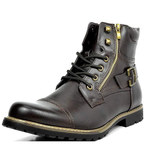 Men's Metal Double Zip Rider Boots