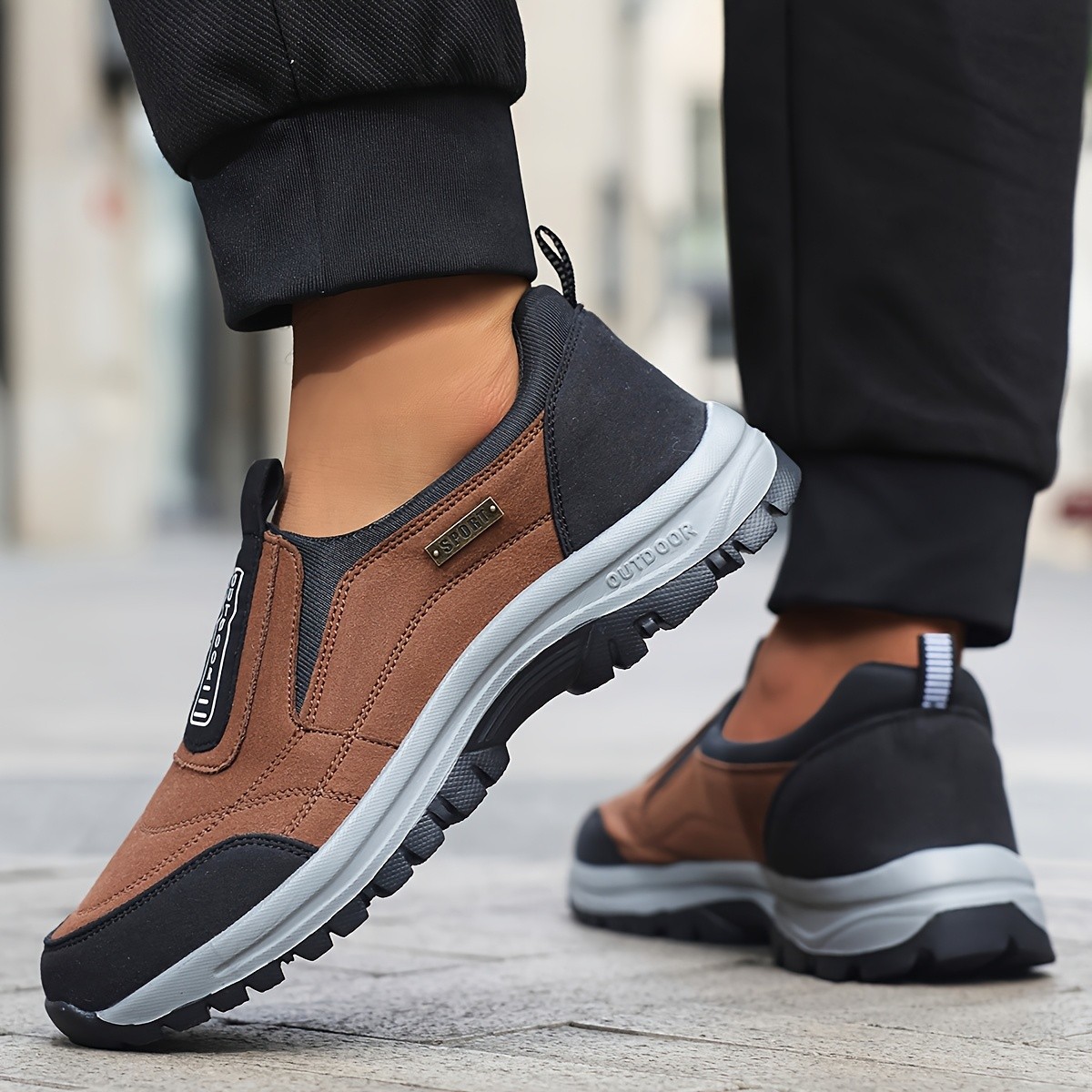 SEHM Men's Slip-On Shoes Lightweight Slip-Ons with Cushioned MD Outsole